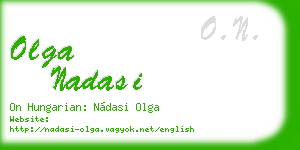 olga nadasi business card