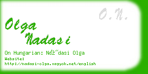 olga nadasi business card